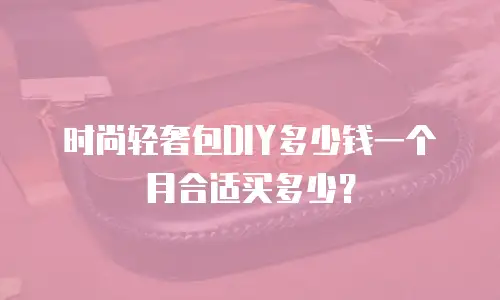 时尚轻奢包DIY多少钱一个月合适买多少？