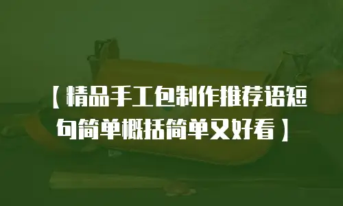 【精品手工包制作推荐语短句简单概括简单又好看】