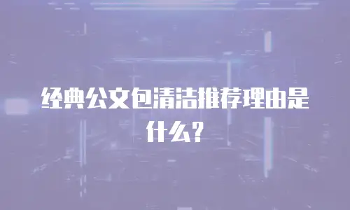 经典公文包清洁推荐理由是什么？