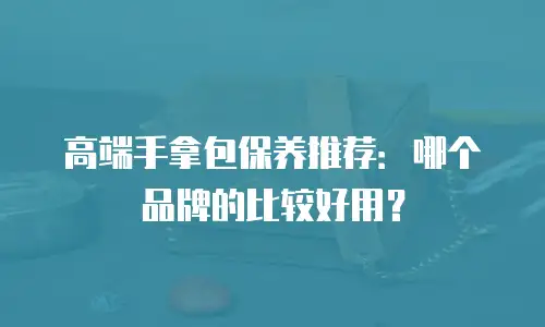 高端手拿包保养推荐：哪个品牌的比较好用？