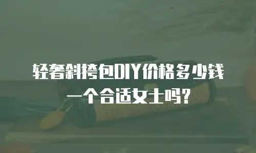 轻奢斜挎包DIY价格多少钱一个合适女士吗？