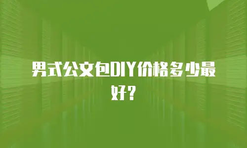男式公文包DIY价格多少最好？