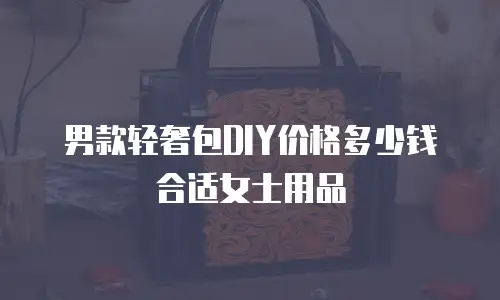 男款轻奢包DIY价格多少钱合适女士用品