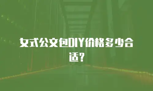 女式公文包DIY价格多少合适？