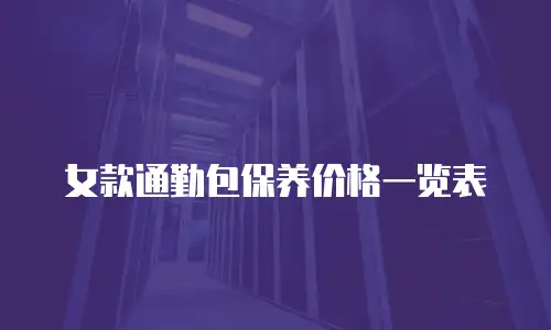 女款通勤包保养价格一览表