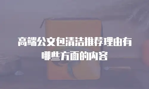 高端公文包清洁推荐理由有哪些方面的内容