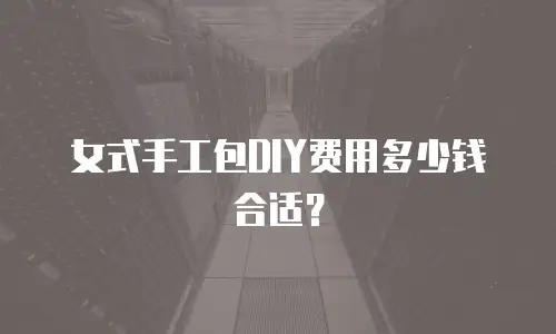 女式手工包DIY费用多少钱合适？