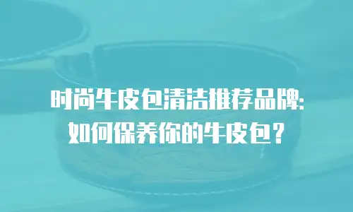 时尚牛皮包清洁推荐品牌：如何保养你的牛皮包？