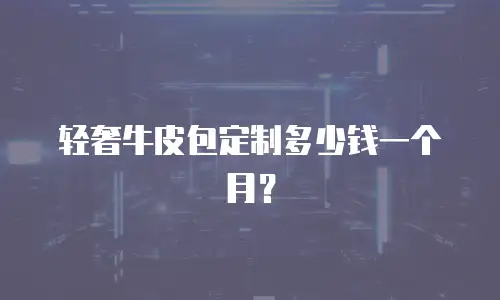 轻奢牛皮包定制多少钱一个月？
