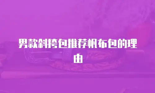 男款斜挎包推荐帆布包的理由