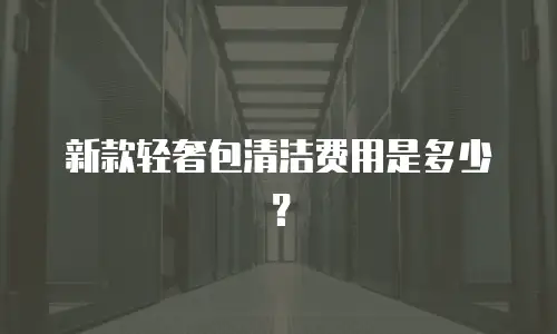 新款轻奢包清洁费用是多少？