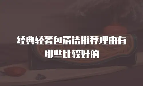 经典轻奢包清洁推荐理由有哪些比较好的