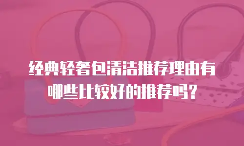 经典轻奢包清洁推荐理由有哪些比较好的推荐吗？