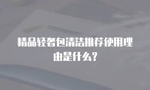 精品轻奢包清洁推荐使用理由是什么？
