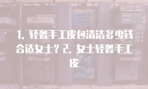 轻奢手工皮包清洁多少钱合适女士
