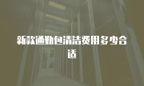 新款通勤包清洁费用多少合适
