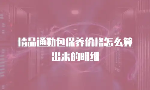 精品通勤包保养价格怎么算出来的明细