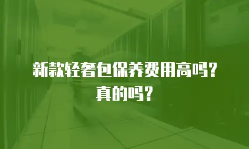 新款轻奢包保养费用高吗？真的吗？