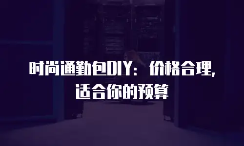 时尚通勤包DIY：价格合理，适合你的预算