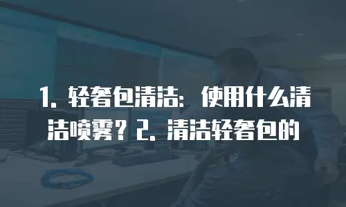 新款轻奢包清洁推荐使用什么比较好