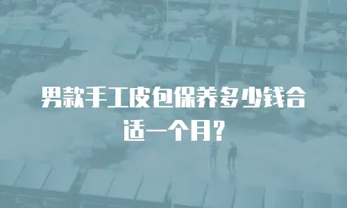 男款手工皮包保养多少钱合适一个月？