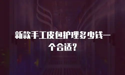 新款手工皮包护理多少钱一个合适？