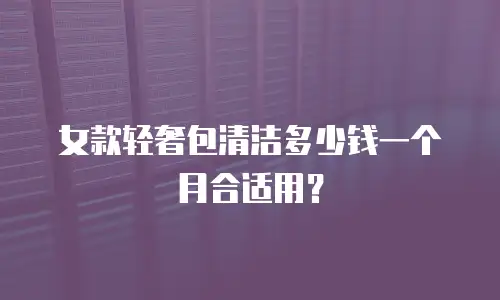 女款轻奢包清洁多少钱一个月合适用？