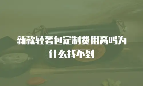 新款轻奢包定制费用高吗为什么找不到