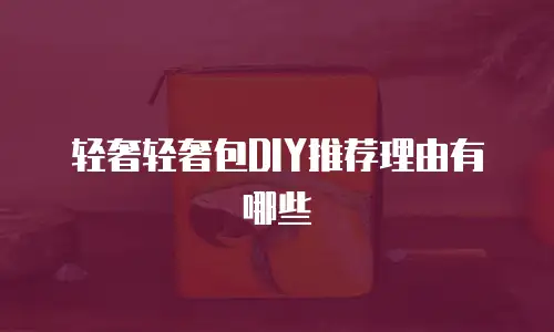轻奢轻奢包DIY推荐理由有哪些