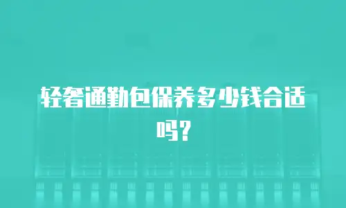轻奢通勤包保养多少钱合适吗？