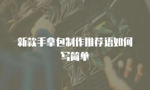 新款手拿包制作推荐语如何写简单