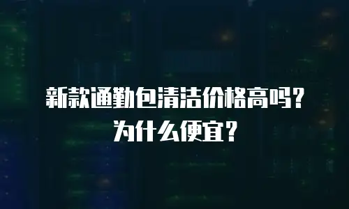 新款通勤包清洁价格高吗？为什么便宜？