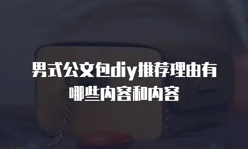 男式公文包diy推荐理由有哪些内容和内容
