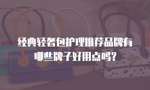 经典轻奢包护理推荐品牌有哪些牌子好用点吗？