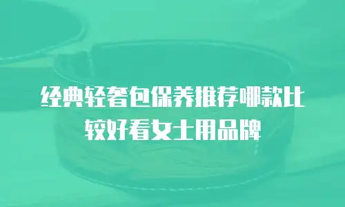 经典轻奢包保养推荐哪款比较好看女士用品牌