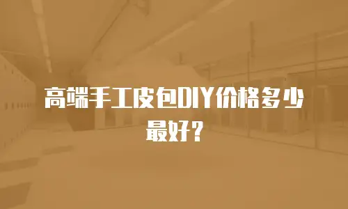 高端手工皮包DIY价格多少最好？