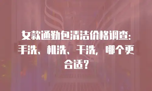 女款通勤包清洁价格调查：手洗、机洗、干洗，哪个更合适？