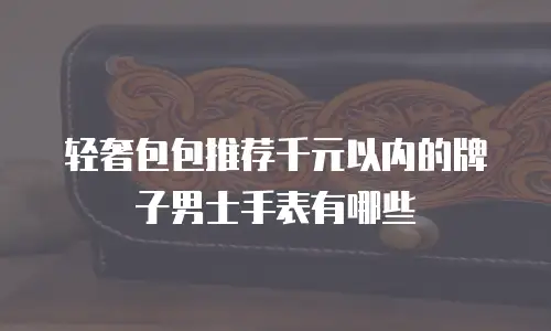 轻奢包包推荐千元以内的牌子男士手表有哪些