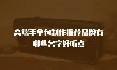 高端手拿包制作推荐品牌有哪些名字好听点