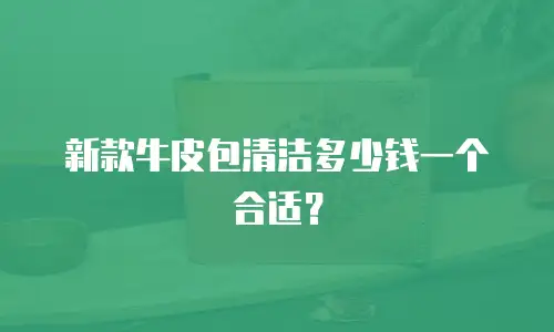 新款牛皮包清洁多少钱一个合适？