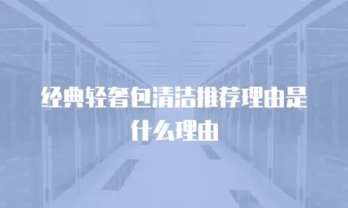 经典轻奢包清洁推荐理由是什么理由