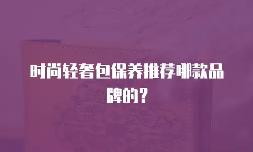 时尚轻奢包保养推荐哪款品牌的？