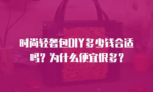 时尚轻奢包DIY多少钱合适吗？为什么便宜很多？
