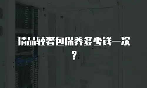 精品轻奢包保养多少钱一次？