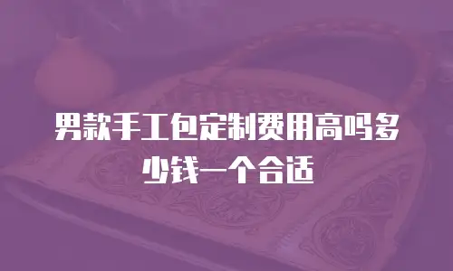 男款手工包定制费用高吗多少钱一个合适