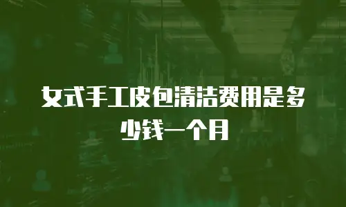 女式手工皮包清洁费用是多少钱一个月