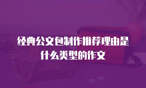 经典公文包制作推荐理由是什么类型的作文