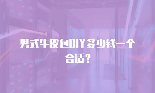 男式牛皮包DIY多少钱一个合适？