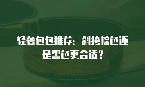 轻奢包包推荐：斜挎棕色还是黑色更合适？