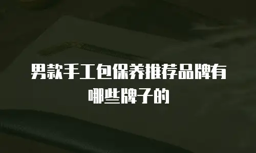 男款手工包保养推荐品牌有哪些牌子的